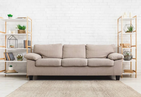 Minimalistic living room. Modern interior concept, copy space — Stock Photo, Image