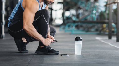 Spor salonuegzersiz için hazır ayakkabı bağcıkları bağlama Sporcu