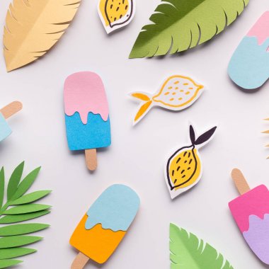 Dondurma, limon modern baskı ile Yaz duvar kağıdı