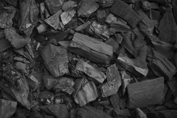 グリル食品を準備するための黒い炭の背景テクスチャ — ストック写真