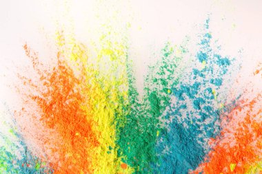 Bahar festivali için renkli holi tozu dondurma hareketi