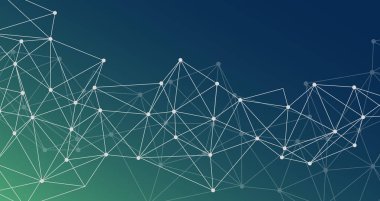 Mavi arka plan bağlantıları na sahip teknoloji ağı