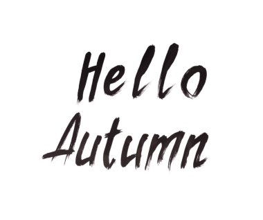 Merhaba sonbahar bilgisayar beyaz arka plan metin yazma