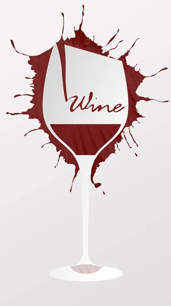 Glas rode wijn gezond voor bloed op witte achtergrond — Stockfoto