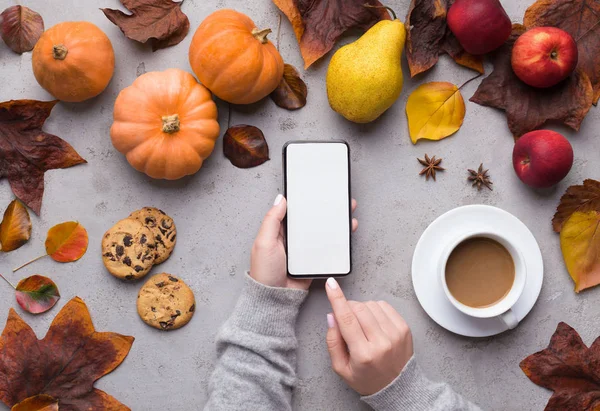 İlan için beyaz boş alanı olan cep telefonu