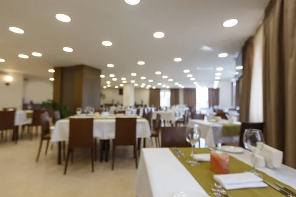 Blurred photo of restaurant interior in hotel — Stock Photo, Image