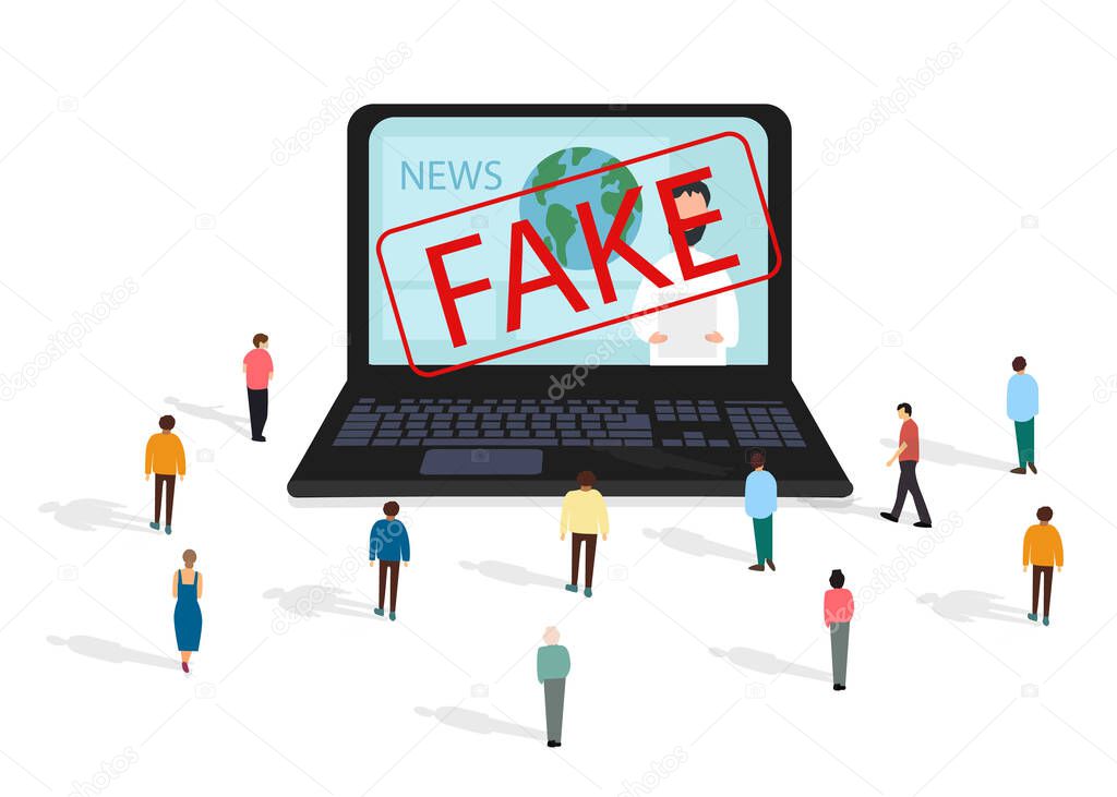 Fake news metaphors. Mass media, hot online information