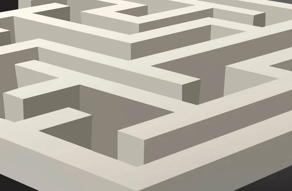 Kreativní ilustrace 3D vykreslování abstraktního nekonečného bludiště labyrintu — Stock fotografie