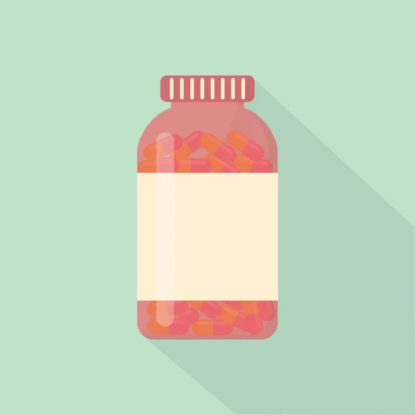Medicine Concept. Vektorové ilustrace láhve naplněné pilulkami kapsle — Stockový vektor