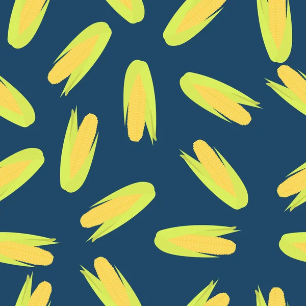Mavi arka planda yeşil ve sarı mısırlar