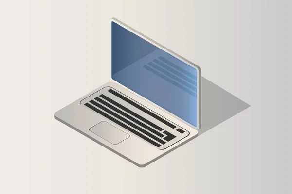 Векторная иллюстрация ноутбука с чистым экраном — стоковый вектор