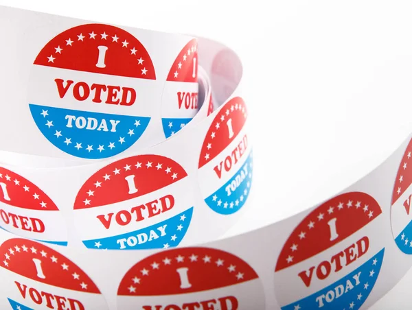 Wählen Sie politische Wahlsticker mit patriotischen amerikanischen Sternen — Stockfoto