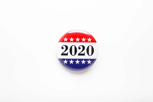 Вид сверху кнопки для голосования на выборах в США — стоковое фото