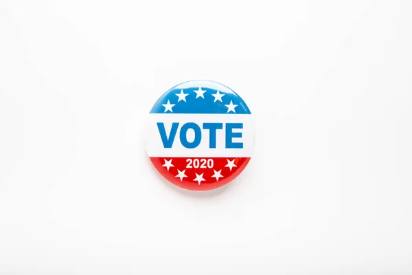 Vote button in red, white, and blue colors with stars isolated — Stock Photo, Image