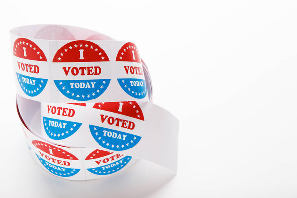 Красно-бело-синие наклейки с американским флагом.