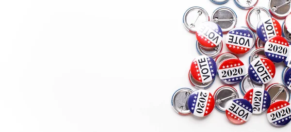 Variety Of Presidential Election Buttons isolated on white — Stock Photo, Image