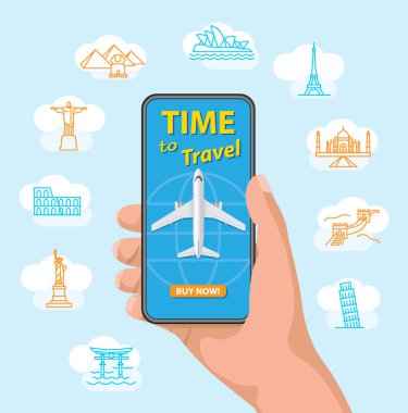 Bilet başvurusu ile el ele tutuşan cep telefonu