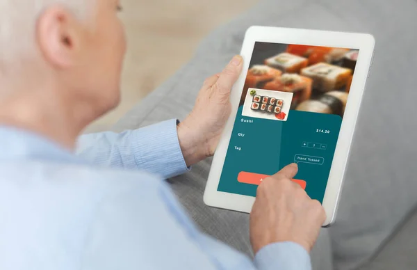 Simple application for online ordering and delivery of food for senior people