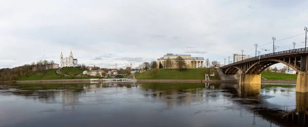 Vue Centre Historique Vitebsk Depuis Remblai Tôt Matin — Photo