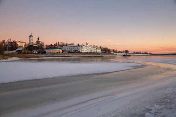 Oude Russische Stad Van Myshkin Aan Het Begin Van Winter — Stockfoto