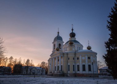 Eski Rus şehir Myshkin kutsal bakire varsayım kış başında Katedrali