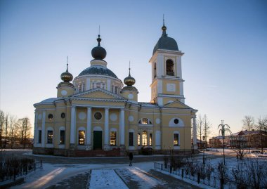 Eski Rus şehir Myshkin kutsal bakire varsayım kış başında Katedrali