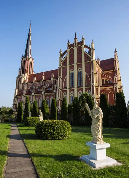 Największy Kościół Białorusi Znajduje Się Gervyaty Kościół Świętej Trójcy — Zdjęcie stockowe