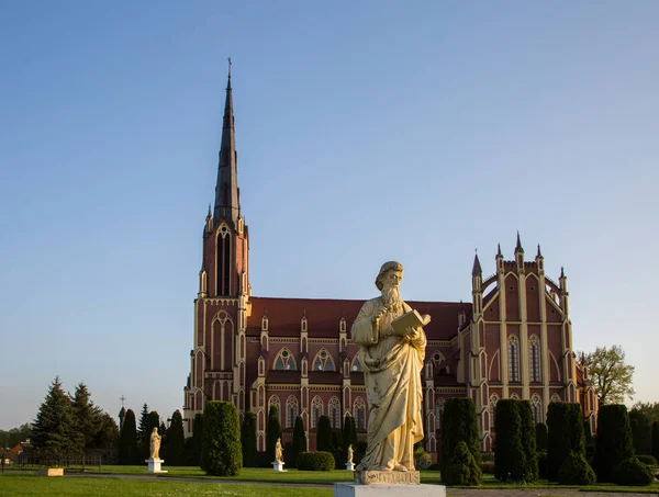 Największy Kościół Białorusi Znajduje Się Gervyaty Kościół Świętej Trójcy — Zdjęcie stockowe