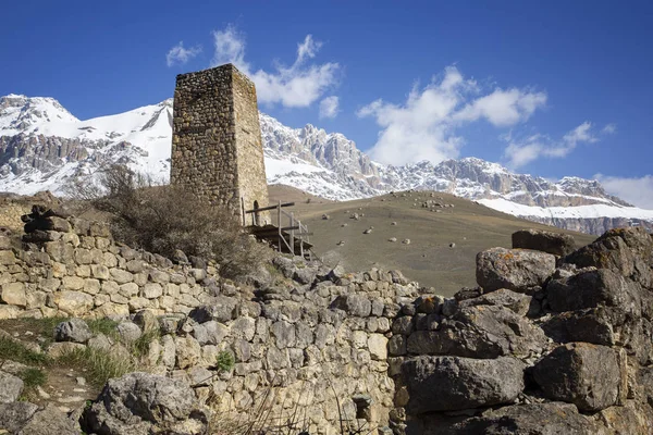 Tsimiti - tower complex in North Ossetia — Stock Photo, Image