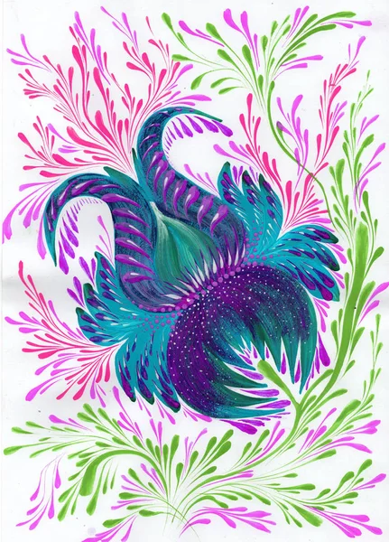 izole dekoratif parlak boyalı çiçek guaj boyalar