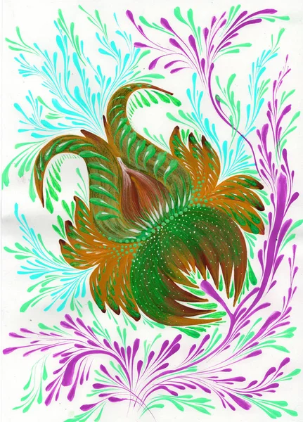 izole dekoratif parlak boyalı çiçek guaj boyalar