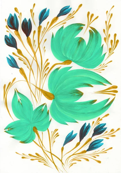 izole dekoratif parlak boyalı çiçek guaj boyalar