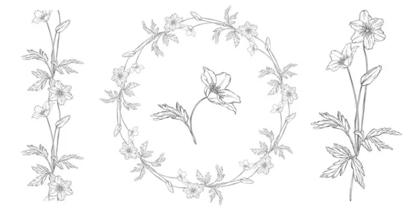 Векторний набір квіткових візерунків — стоковий вектор