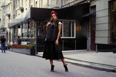 güzel genç kadın moda model poz