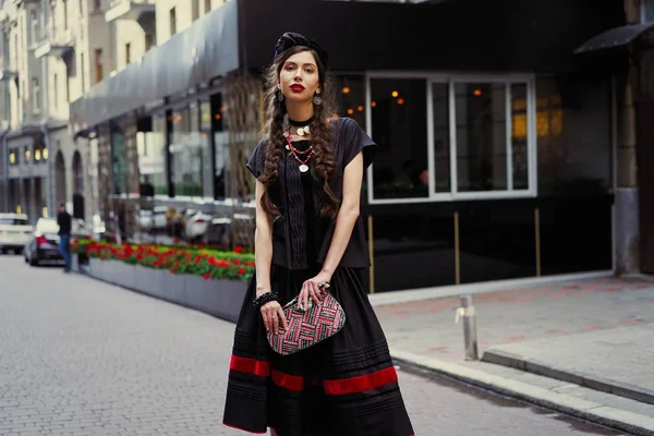 Gorgeous Young Female Fashion Model Posing — Stock Photo, Image