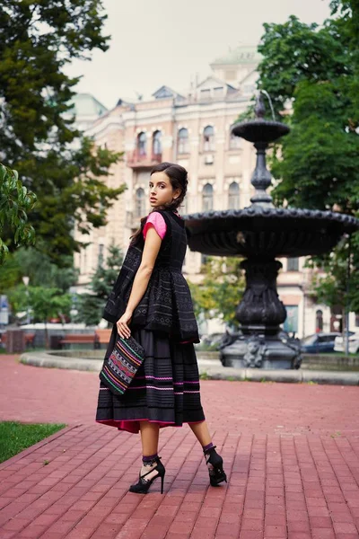 Gorgeous Young Female Fashion Model Posing — Stock Photo, Image