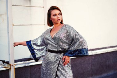 Young beautiful seductive woman posing 