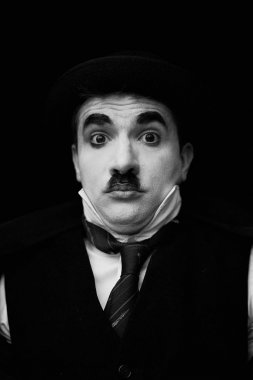 erkek Mime sanatçının portresi 