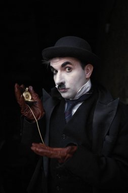 erkek Mime sanatçının portresi   