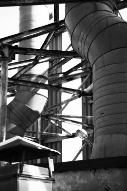 Boru hattı kondansatörünün yakın çekim görüntüsü