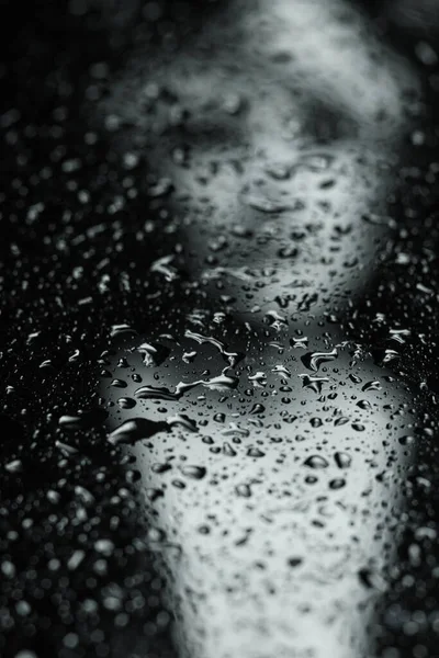 Water Drops Glass Background — Stock Photo, Image