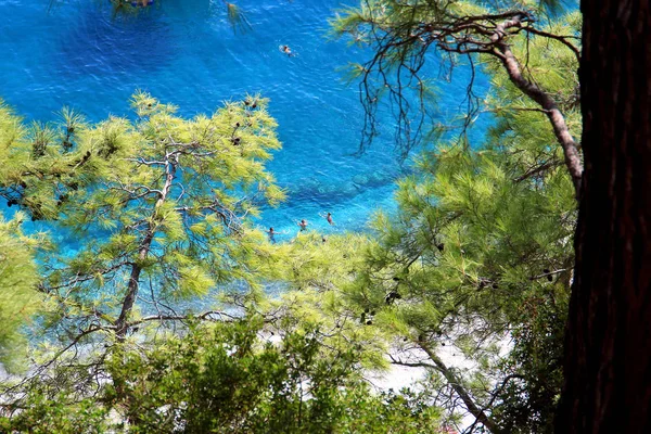 View of the azure lagoon of the Mediterranean Sea — Stock Photo, Image