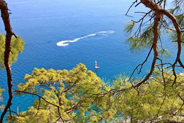 View of the azure lagoon of the Mediterranean Sea — Stock Photo, Image