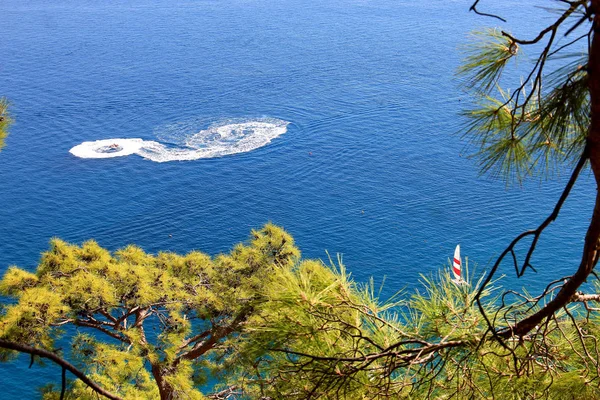 View of the azure lagoon of the Mediterranean Sea — Stock Photo, Image