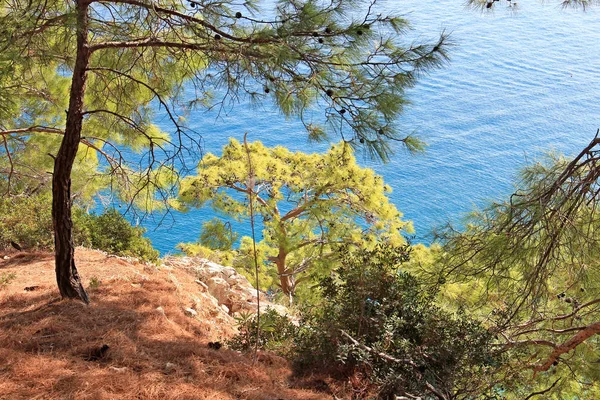 View of the azure lagoon of the Mediterranean Sea — Stock Photo, Image