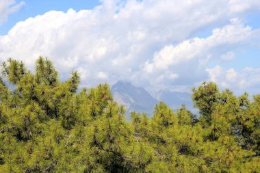 Yüksek bir uçurumdan dağ sırasına kadar manzara