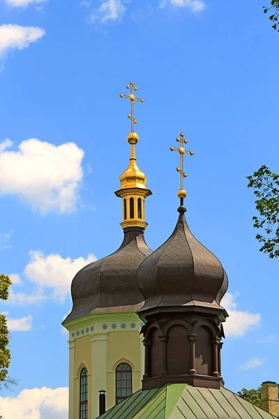 Gilded Domes Church Kiev — Stock Photo, Image