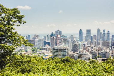 Güzel kız Montreal Kanada seyahat