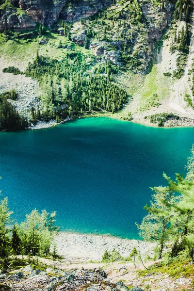 Krásný Výhled Jezero Louise Banff Kanada — Stock fotografie