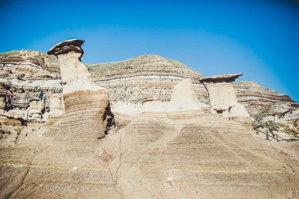 Deserto Canadá Drumheller Hoodoo — Fotografia de Stock